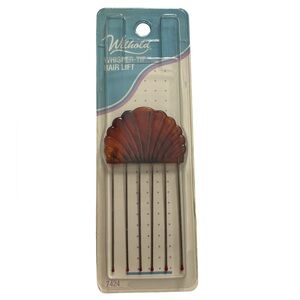 Vintage Wilhold Whisper-Tip Hair Lift Scalloped Shell Tortoise Hair Pick